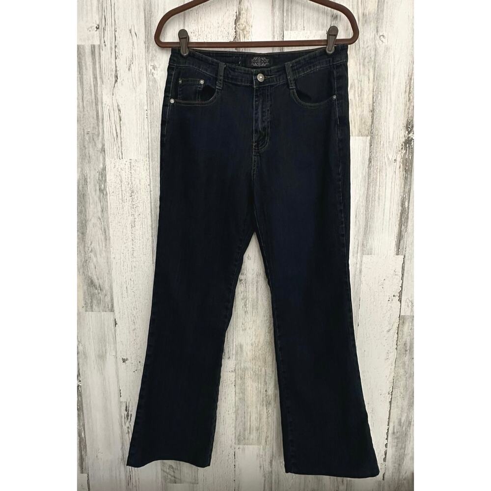 Cos Jeans Womens Sz 10 (29x27.5) MidRise Bootcut Embroidered Embellished Pockets